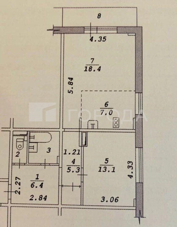 
  Продается 2-комн. квартира 55.1 м². Фото 15.