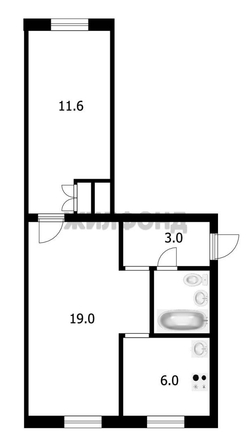 
  Продается 2-комн. квартира 43.2 м². Фото 14.