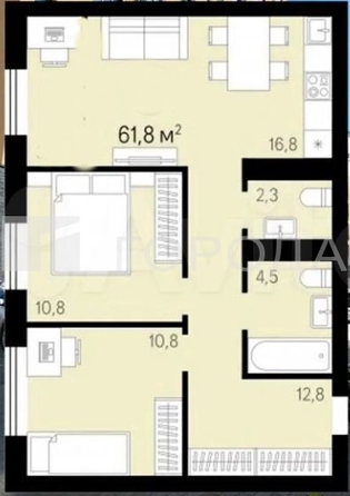 
  Продается 3-комн. квартира 62 м². Фото 33.