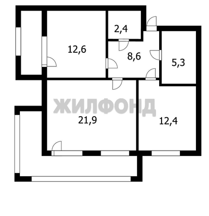 
  Продается 2-комн. квартира 63.2 м². Фото 1.