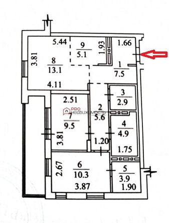 
  Продается 3-комн. квартира 63 м². Фото 33.