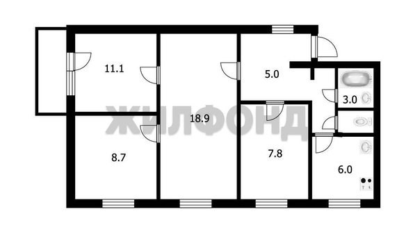 
  Продается 4-комн. квартира 62 м². Фото 4.