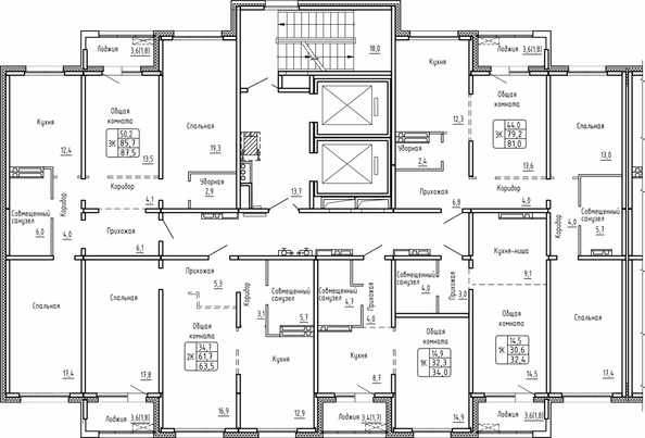 
  Продается 3-комн. квартира 81 м², в ЖК Самоцветы, Бирюза дом 2. Фото 3.