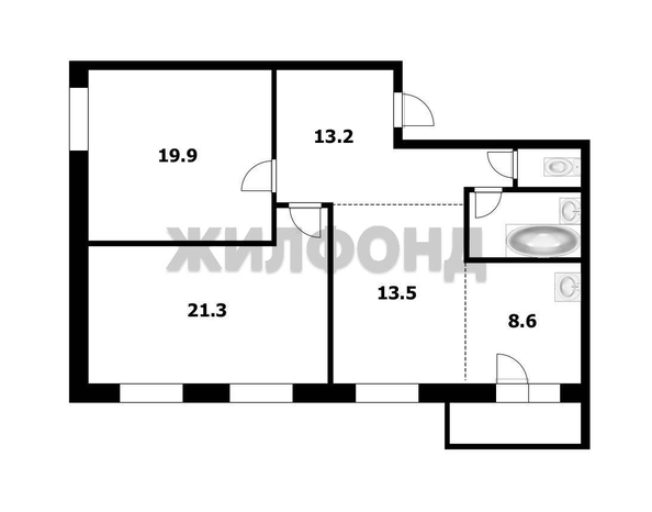 
  Продается 3-комн. квартира 82.7 м², в ЖК Дом на федосеева. Фото 19.