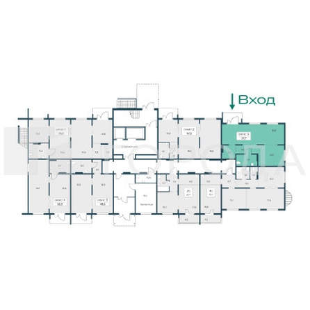 
  Продается офис 57.7 м², в ЖК Квартал Сосновый бор, дом 1. Фото 2.