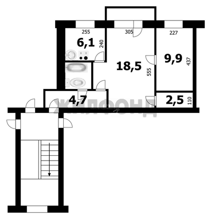 
  Продается 2-комн. квартира 43.1 м². Фото 6.