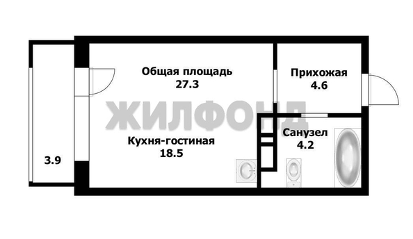 
  Продается студия 27.3 м². Фото 37.
