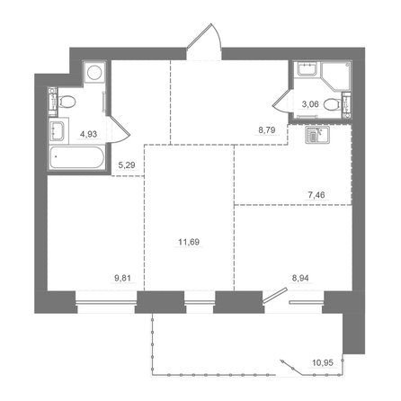 
  Продается 2-комн. квартира 74.34 м², в ЖК Спектр, дом 10. Фото 2.