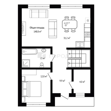 
  Продается коттедж 148.8 м², в КП Сибирские просторы. Фото 8.