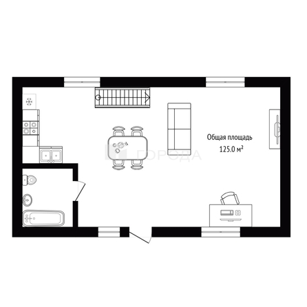 
  Продается дом 125 м², в КП Благое. Фото 4.