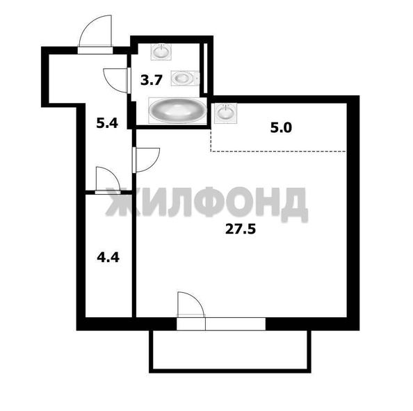 
  Продается 1-комн. квартира 46 м². Фото 34.