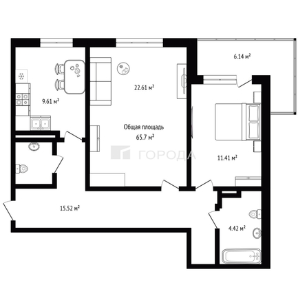 
  Продается 2-комн. квартира 65.7 м², в ЖК Возрождение. Фото 34.