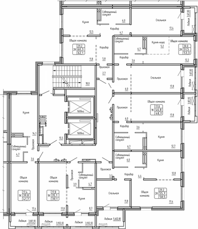 
  Продается 2-комн. квартира 53.3 м², в ЖК Самоцветы, Бирюза дом 2. Фото 1.