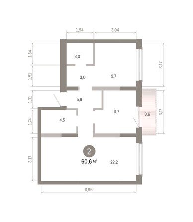 
  Продается 2-комн. квартира 60.59 м², в ЖК Европейский берег, дом 46. Фото 1.