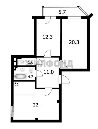 
  Продается 3-комн. квартира 74.3 м². Фото 11.