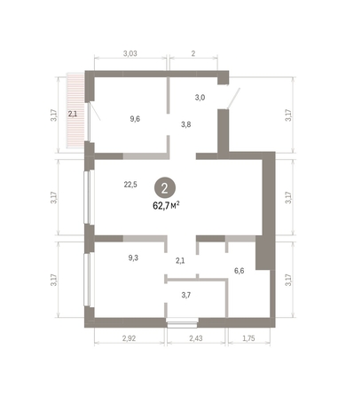 
  Продается 2-комн. квартира 62.7 м², в ЖК Лебедевский квартал, д 1. Фото 1.