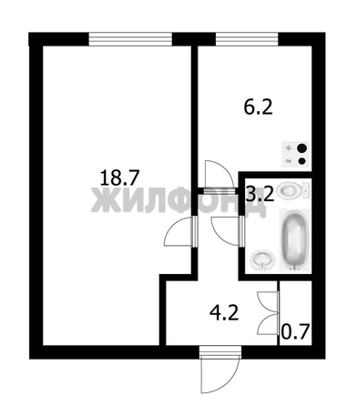 
  Продается 1-комн. квартира 32.9 м². Фото 8.
