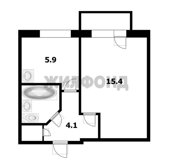 
  Продается 1-комн. квартира 29 м². Фото 9.