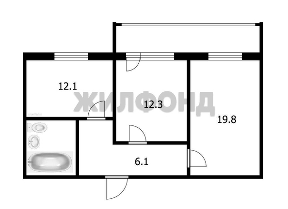 
  Продается 2-комн. квартира 54 м², в ЖК Венеция-2, дом 8. Фото 18.
