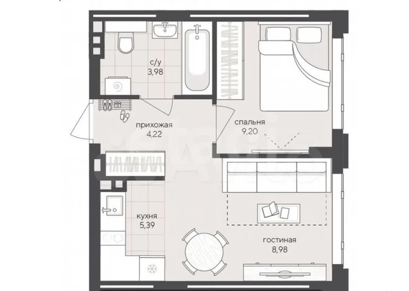 
  Продается 1-комн. квартира 31 м². Фото 1.