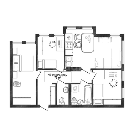
  Продается 3-комн. квартира 75 м², в ЖК Европейский берег, дом 24. Фото 5.