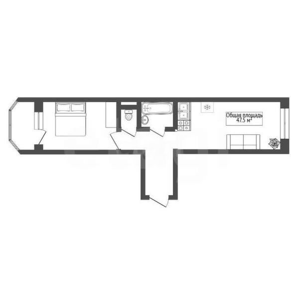 
  Продается 2-комн. квартира 49.4 м², в ЖК Софийский квартал, дом 3. Фото 23.
