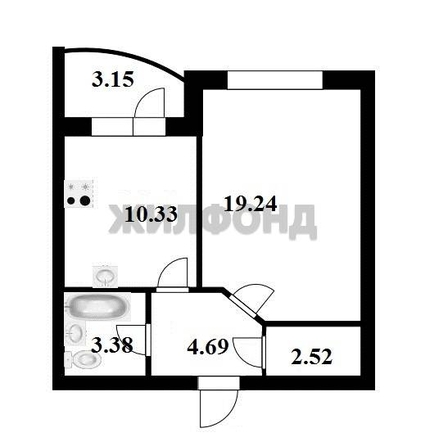 
  Продается 1-комн. квартира 37 м². Фото 1.