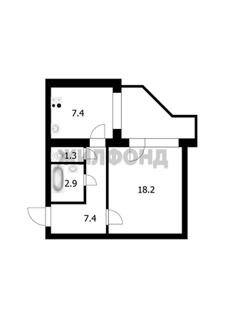 
  Продается 1-комн. квартира 37.2 м². Фото 10.