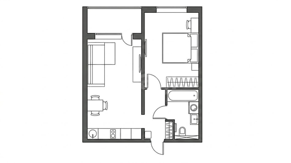 
  Продается 2-комн. квартира 39 м², в ЖК Квартет, дом Дуэт. Фото 2.