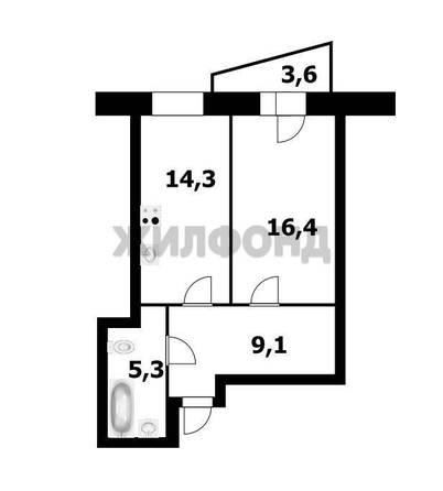 
  Продается 1-комн. квартира 45.2 м². Фото 16.