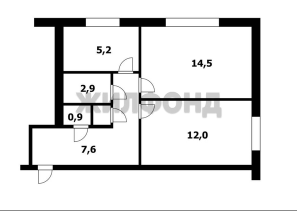 
  Продается 2-комн. квартира 40.2 м². Фото 5.