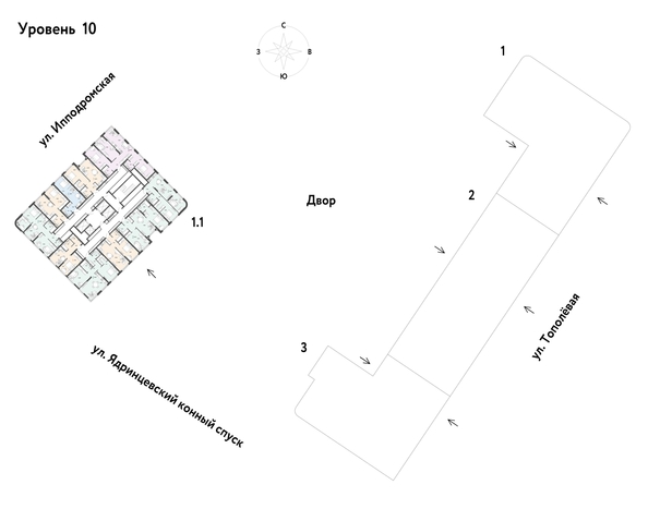 
  Продается 2-комн. квартира 61.85 м², в ЖК Страна.Тополевая, к 1. Фото 1.
