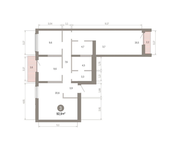 
  Продается 3-комн. квартира 92.92 м², в ЖК Европейский берег, дом 46. Фото 1.