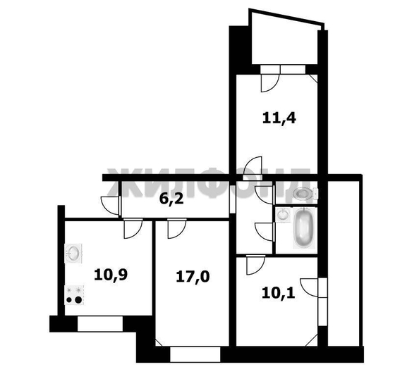 
  Продается 3-комн. квартира 68.2 м². Фото 12.