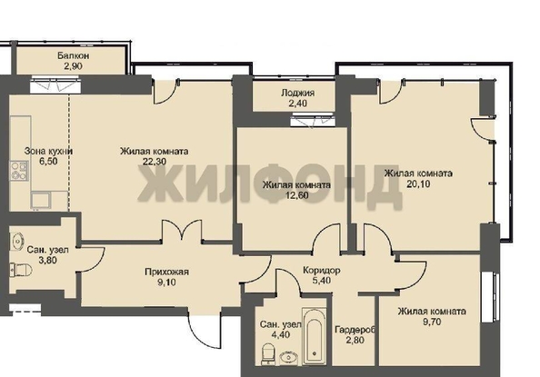 
  Продается 4-комн. квартира 97.7 м². Фото 25.