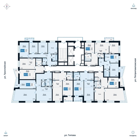 
  Продается 2-комн. квартира 68.95 м², в ЖК Салют, дом 1. Фото 1.