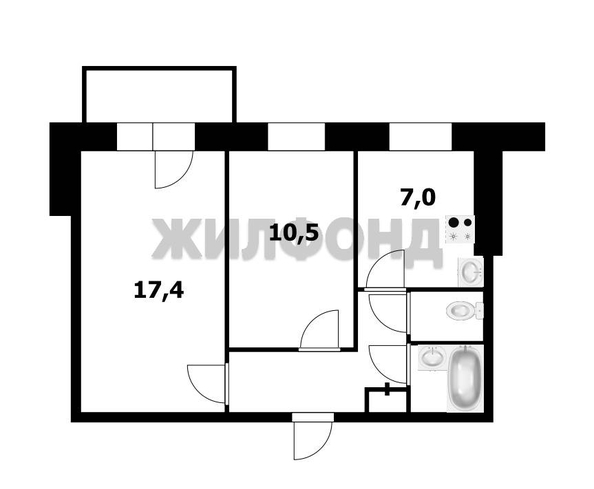 
  Продается 2-комн. квартира 43.7 м². Фото 30.