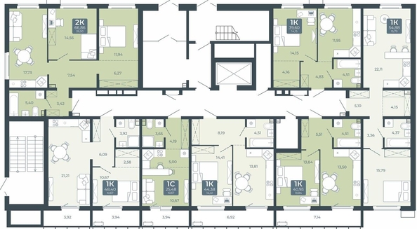 
  Продается 1-комн. квартира 48.4 м², в ЖК Дом в Мичуринском, блок 2. Фото 1.