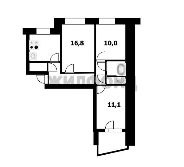 
  Продается 3-комн. квартира 64.2 м². Фото 16.