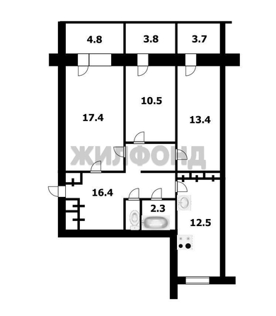 
  Продается комната 23 м². Фото 8.