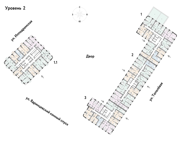 
  Продается 2-комн. квартира 68.73 м², в ЖК Страна.Тополевая, к 2. Фото 1.