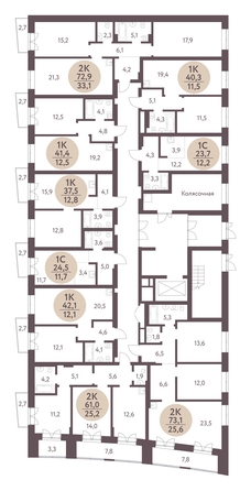 
  Продается студия 23.7 м², в ЖК Зеленый город, дом 1. Фото 1.