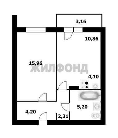 
  Продается 1-комн. квартира 45 м². Фото 9.