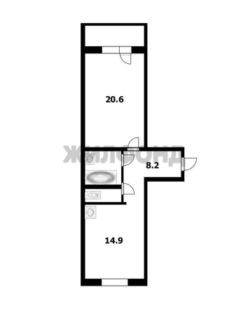 
  Продается 1-комн. квартира 48.7 м². Фото 16.