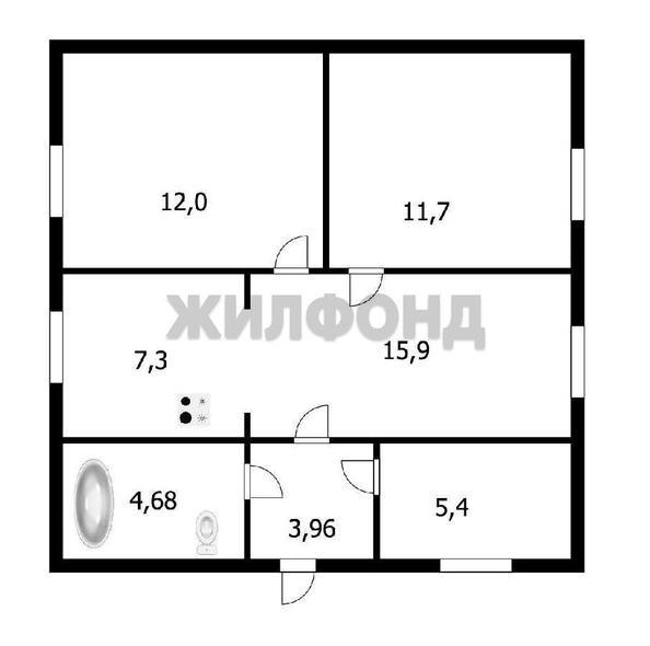 
  Продается дом 64 м². Фото 1.