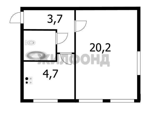 
  Продается 1-комн. квартира 29.7 м². Фото 2.