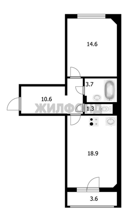 
  Продается 2-комн. квартира 53 м², в ЖК Чистая Слобода, дом 45. Фото 18.