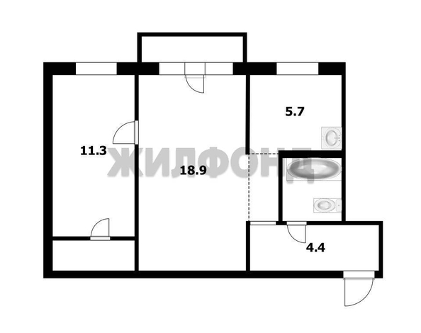 
  Продается 2-комн. квартира 45.4 м². Фото 18.