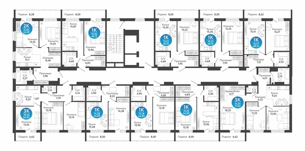 
  Продается 2-комн. квартира 62.09 м², в ЖК Семейный квартал, дом 4. Фото 1.