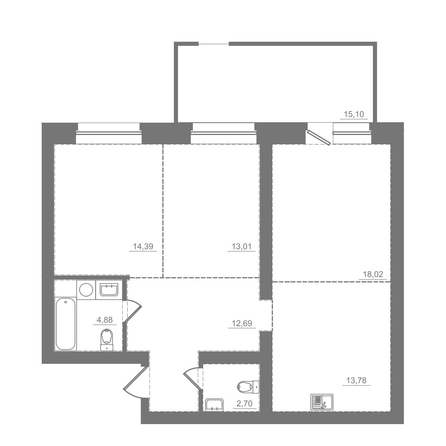 
  Продается 2-комн. квартира 94.57 м², в ЖК Спектр, дом 9. Фото 2.